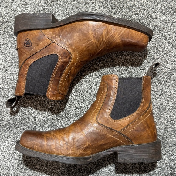 Ariat Men’s Midtown Rambler Size 8 D Barn Brown Leather 10019868 Chelsea Boots - Picture 5 of 16